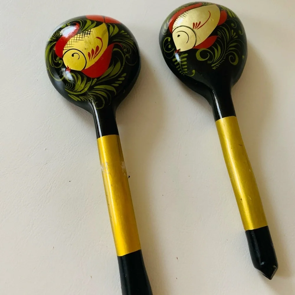 Hand painted wooden spoons